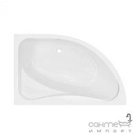 Асиметрична акрилова ванна з ніжками Lidz Wawel 170R LWAWEL170RLNA170 біла правостороння