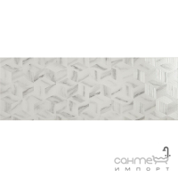 Плитка настінна, декор 25x70 EcoCeramic Venezia Cubo Calacatta (біла)