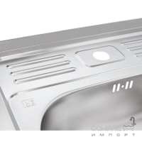 Кухонна мийка Lidz 5060 0.6mm Satin LIDZ506006SAT нерж. сталь сатин