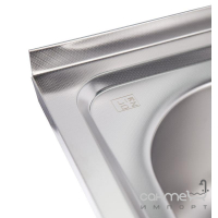 Мийка кухонна Lidz 5060-L 0.6mm Decor LIDZ6050L06DEC нерж. сталь декор