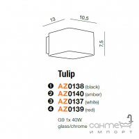 Светильник настенный Azzardo Tulip AZ0140 G9 1x Max 40W