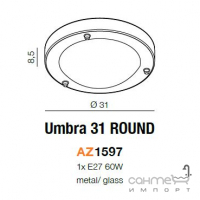 Настенный светильник Azzardo Umbra AZ1597 G9 1x Max 40W IP44