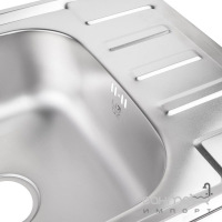 Кухонна мийка Lidz 6350 0.8mm Satin LIDZ6350SAT8 нерж. сталь сатин