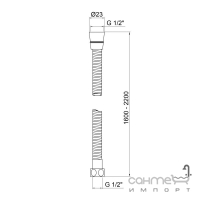 Шланг для душа 1,6-2м Lidz LIDZCRM500816000 нерж. сталь