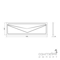 Фронтальная панель для прямоугольной ванны Lidz 150 LPR150 белая