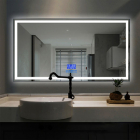 Смарт-зеркало с LED-подсветкой и часами Dusel DE-M0061S1 Silver 65x80