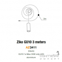 Подвесной модуль Azzardo Ziko AZ3411 GU10 1x Max 35W