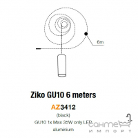 Подвесной модуль Azzardo Ziko AZ3412 GU10 1x Max 35W