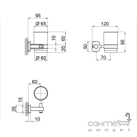 Стакан подвесной Q-tap Liberty QTLIBCRM1158 хром/прозрачное стекло