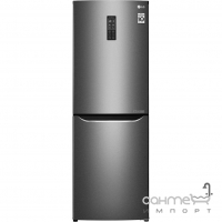 Окремий холодильник з нижньою морозильною камерою LG GA-B379SLUL графіт
