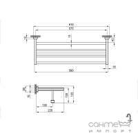 Полиця Q-tap Liberty QTLIBORO1122 золото