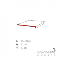 Сходинка керамогранітна для басейну 31,6x33