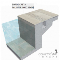 Борт для басейну 33x50х2, 5 Mayor Sea Rock Borde Creta Ref. BPCR 0000 M-754 Marfil Світло-Бежовий