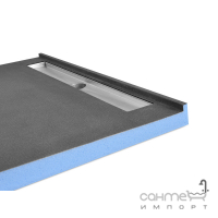 Пристенная душевая плита под отделку с душевым трапом и сифоном WIM Platte System Professional 1SP 100