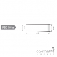 Бортове закруглення R-4 м Mayor Sea Borde Mikonos 2 Caras Curvo Ref. BPMI RE04 E2C M-737 Caramel Бежевий