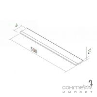 Планка вогнутая, для отделки внутренних углов бассейна 6х50 Mayor Stromboli Media Cana Ref. MDCA I000 M-773 Silver Серый	