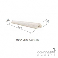 Планка кутова для обробки зовнішніх кутів басейну 4,5х16 Mayor Stromboli Media Cana Canto Ref. MDCA CE00 M-774 Silver Сірий