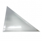 Зеркальная плитка треугольная 350х350 с фацетом 10 мм, серебро 
