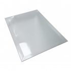Зеркальная плитка прямоугольная 300х400 с фацетом 10 мм, серебро 