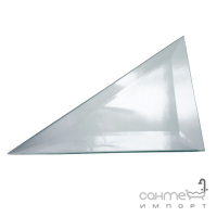 Зеркальная плитка треугольная 150х150 с фацетом 15 мм, серебро 