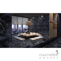 Керамічний граніт Emilceramica Tele Di Marmo Revolution Calacatta Black Full Lapp Rett 90x90