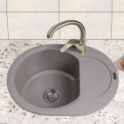Гранітна кухонна мийка Bretta Granit Round у кольорі