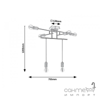 Люстра подвесная Rabalux Lanny 2116 черный бронза