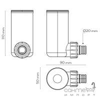Сифон для кондиционера сухой, с монтажным коробом Vecamco Mini 9899-242-01