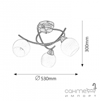Светильник потолочный Rabalux Evangeline 7119 бронза
