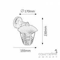 Светильник настенный уличный Rabalux Marseille 8617