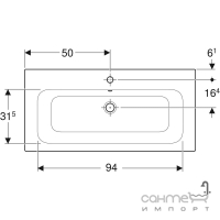 Мебельная раковина Geberit Selnova Square 500.997.00.1 белая