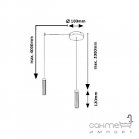 Светильник подвесной регулируемый Rabalux Andromeda 5641 черный LED