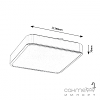 Светильник потолочный влагостойкий Rabalux Wolimir 2982 3000-6000K LED с пультом ДУ