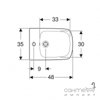 Подвесное биде Geberit Selnova Compact 500.272.01.1 белый