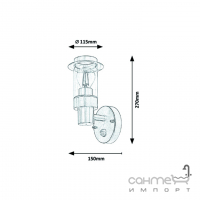 Настінний світильник для вулиці з сенсором Rabalux Warsaw 7839