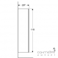 Підвісна тумба Geberit Smyle Square 500.361.JK.1 чорний матовий