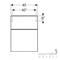 Подвесная тумба Geberit Smyle Square 500.357.00.1 черный матовый