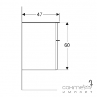 Подвесная тумба Geberit Smyle Square 500.357.00.1 черный матовый