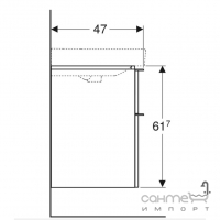 Подвесная тумба под раковину Geberit Smyle Square 500.355.00.1 белый