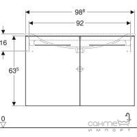 Подвесная тумба под раковину Geberit Selnova Square 501.229.00.1 черный