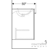 Подвесная тумба под раковину Geberit Selnova Square 501.224.00.1 белый