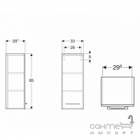 Подвесной шкафчик Geberit Selnova Square 501.278.00.1 темный орех