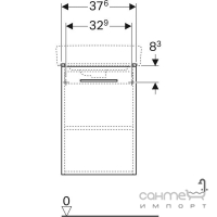 Подвесная тумба под раковину Geberit Selnova Square 501.396.JK.1 черный