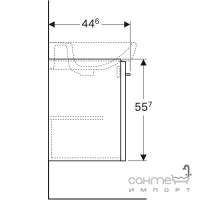 Подвесная тумба под раковину Geberit Selnova Square 501.398.JK.1 черный