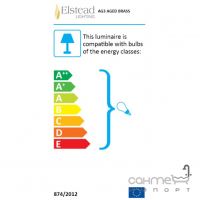 Люстра підвісна Elstead Lighting Aegean AG8-POL-BRASS