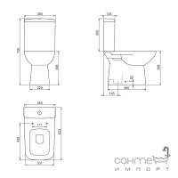 Унитаз-компакт с сидением softclose CeraStyle Duru АР0002477 белый