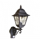 Уличный настенный светильник с сенсором Elstead Lighting Norfolk NR1-PIR-BLACK