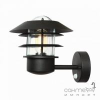 Уличный настенный светильник с сенсором Elstead Lighting Helsingor HELSINGOR-PIR-BK