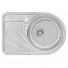 Мийка кухонна Q-tap 6744R Micro Decor 0,8 mm нерж. сталь мікродекор, чаша праворуч