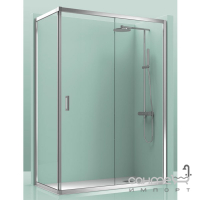 Прямокутна душова кабіна Devit Eco ECO4128 хром/прозоре скло